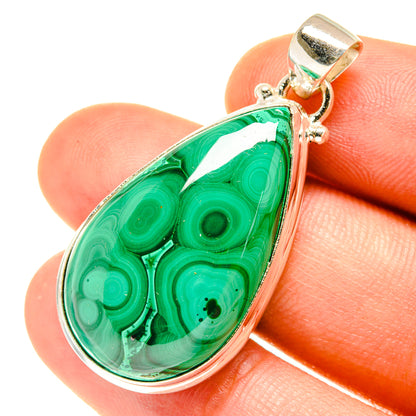 Malachite Pendants handcrafted by Ana Silver Co - PD3491
