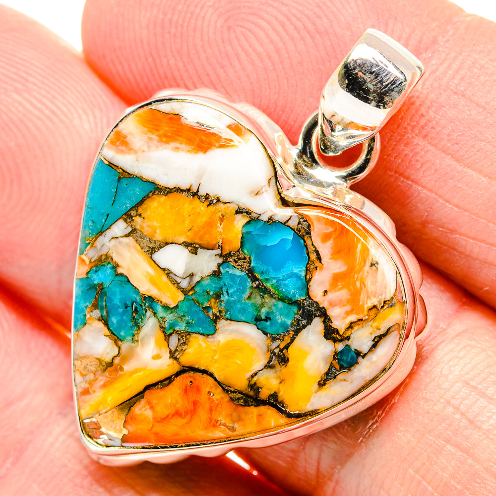 Spiny Oyster Turquoise Pendants handcrafted by Ana Silver Co - PD34910