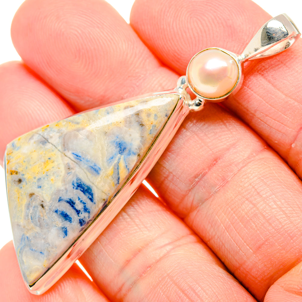 Blue Scheelite Pendants handcrafted by Ana Silver Co - PD34912