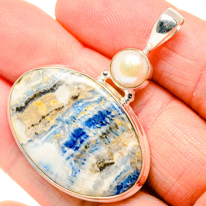 Blue Scheelite Pendants handcrafted by Ana Silver Co - PD34916