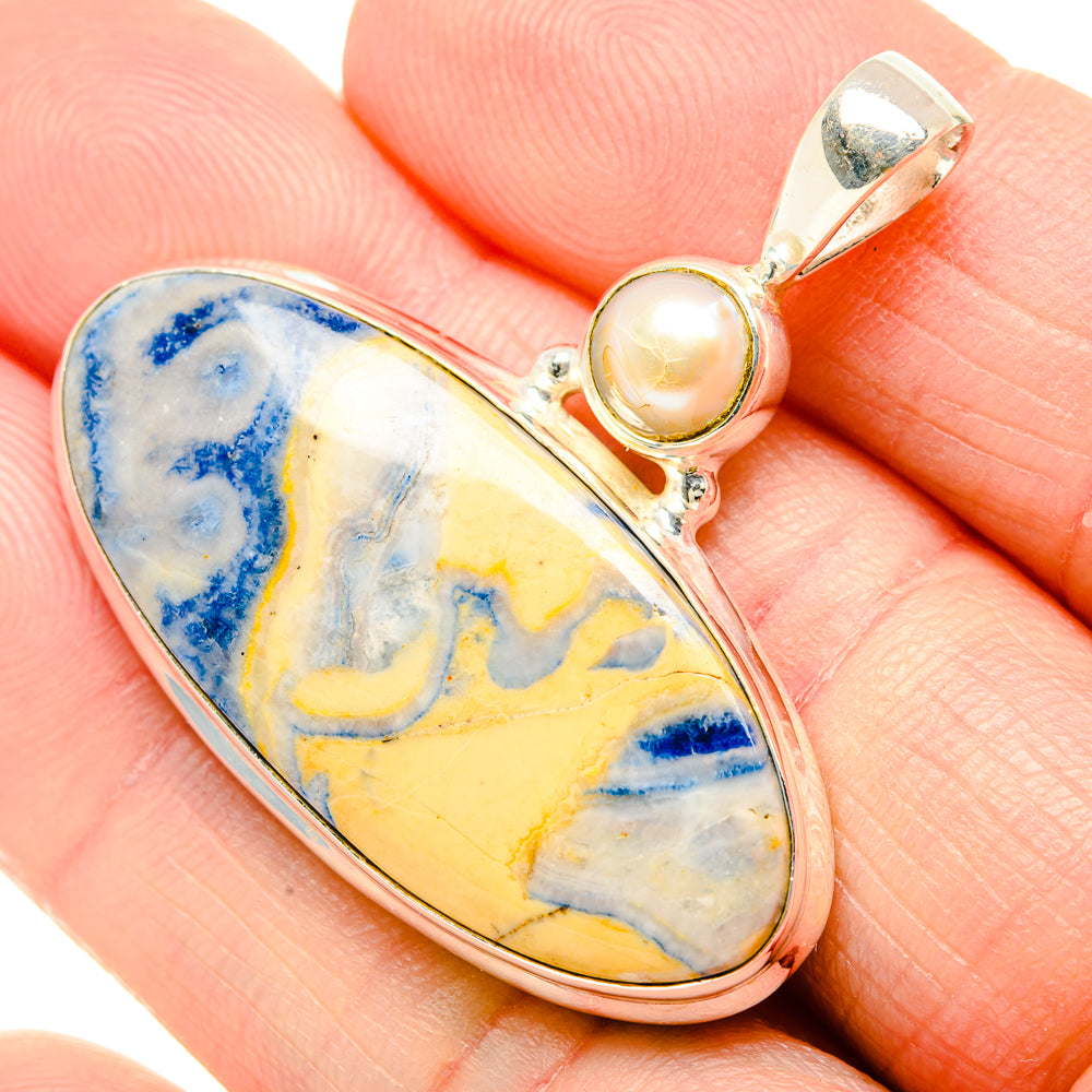 Blue Scheelite Pendants handcrafted by Ana Silver Co - PD34922