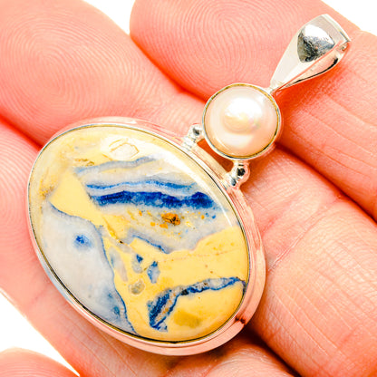 Blue Scheelite Pendants handcrafted by Ana Silver Co - PD34936