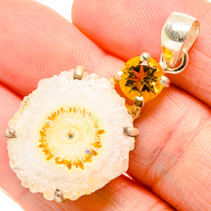 White Solar Quartz Pendants handcrafted by Ana Silver Co - PD34937