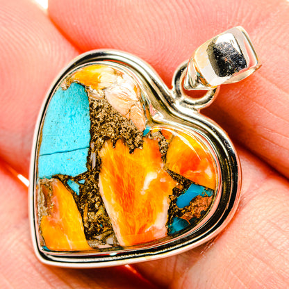 Spiny Oyster Turquoise Pendants handcrafted by Ana Silver Co - PD34938