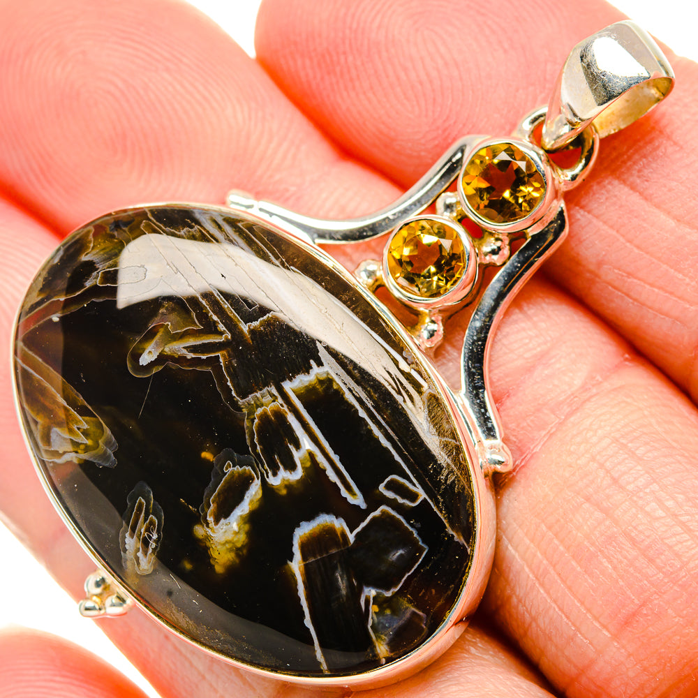 Turkish Tube Agate Pendants handcrafted by Ana Silver Co - PD34939