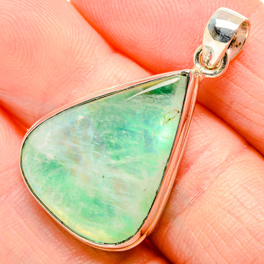 Green Moonstone Pendants handcrafted by Ana Silver Co - PD34944