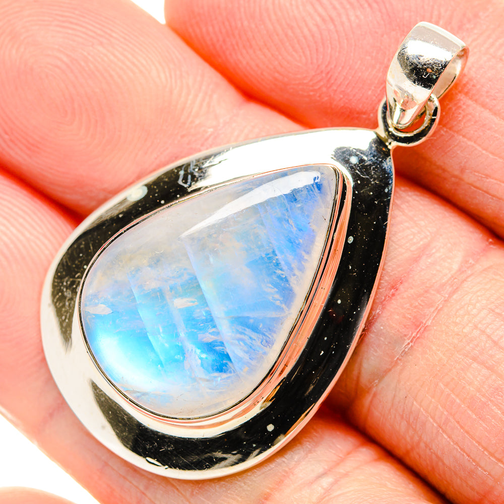 Rainbow Moonstone Pendants handcrafted by Ana Silver Co - PD34947