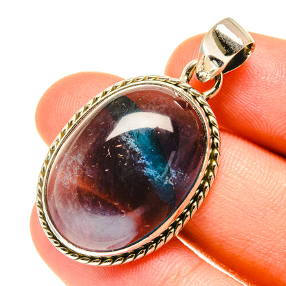 Blue Fluorite Pendants handcrafted by Ana Silver Co - PD3495