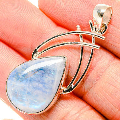 Rainbow Moonstone Pendants handcrafted by Ana Silver Co - PD34955