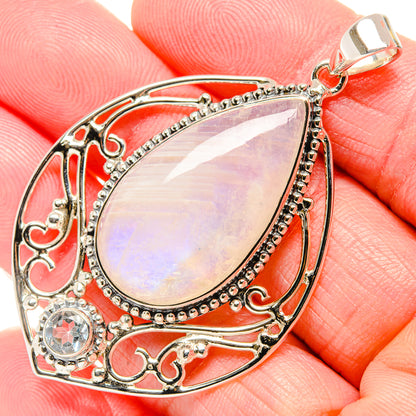 Rainbow Moonstone Pendants handcrafted by Ana Silver Co - PD34986