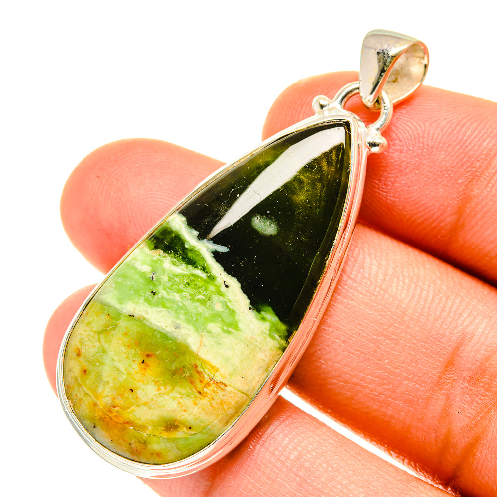 Australian Green Opal Pendants handcrafted by Ana Silver Co - PD3499