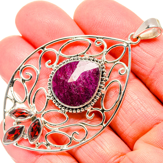 Ruby Pendants handcrafted by Ana Silver Co - PD34993