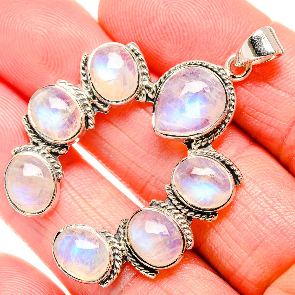 Rainbow Moonstone Pendants handcrafted by Ana Silver Co - PD35002