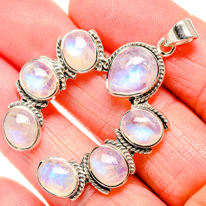 Rainbow Moonstone Pendants handcrafted by Ana Silver Co - PD35002