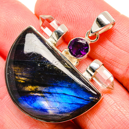 Labradorite Pendants handcrafted by Ana Silver Co - PD35004