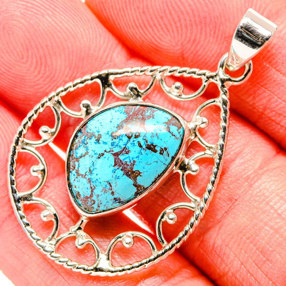 Tibetan Turquoise Pendants handcrafted by Ana Silver Co - PD35008
