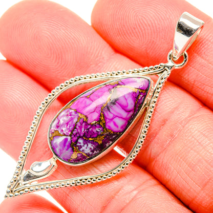 Purple Copper Composite Turquoise Pendants handcrafted by Ana Silver Co - PD35040