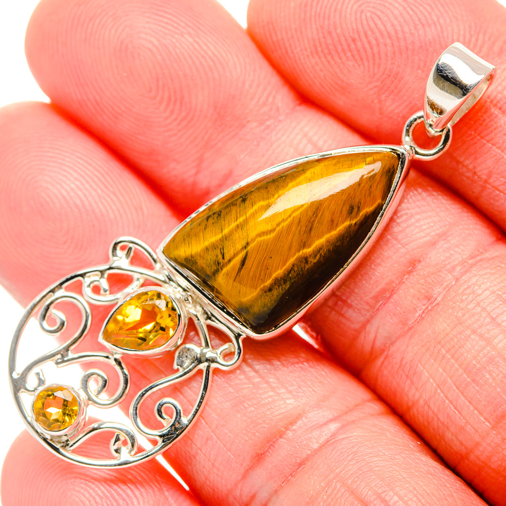Tiger Eye Pendants handcrafted by Ana Silver Co - PD35042