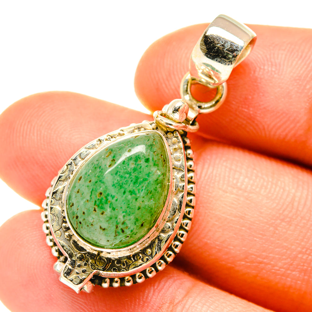 Green Aventurine Pendants handcrafted by Ana Silver Co - PD3505