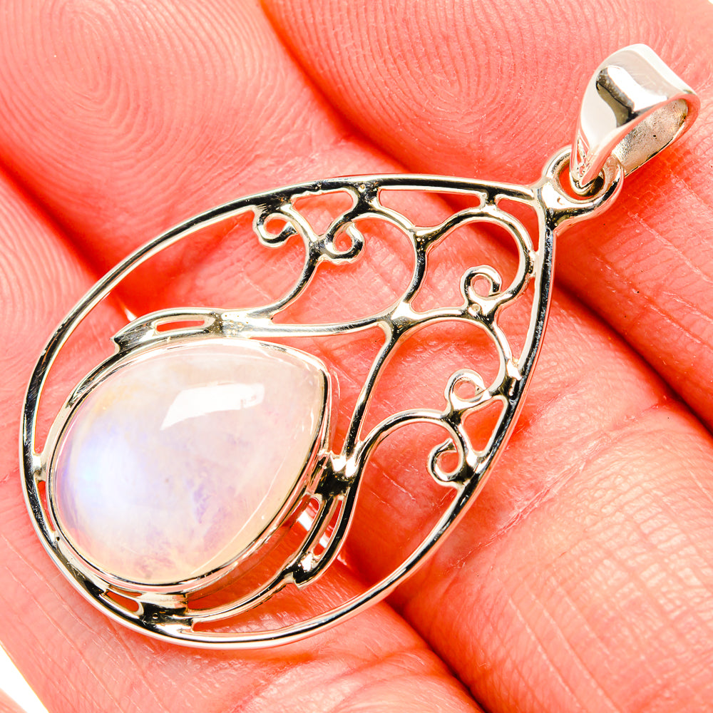 Rainbow Moonstone Pendants handcrafted by Ana Silver Co - PD35068