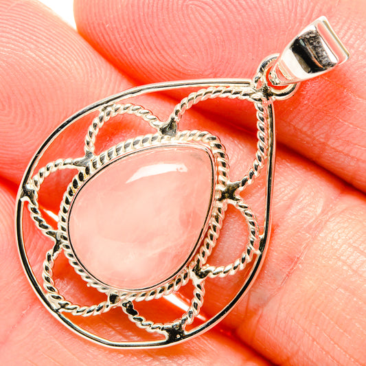 Rose Quartz Pendants handcrafted by Ana Silver Co - PD35077