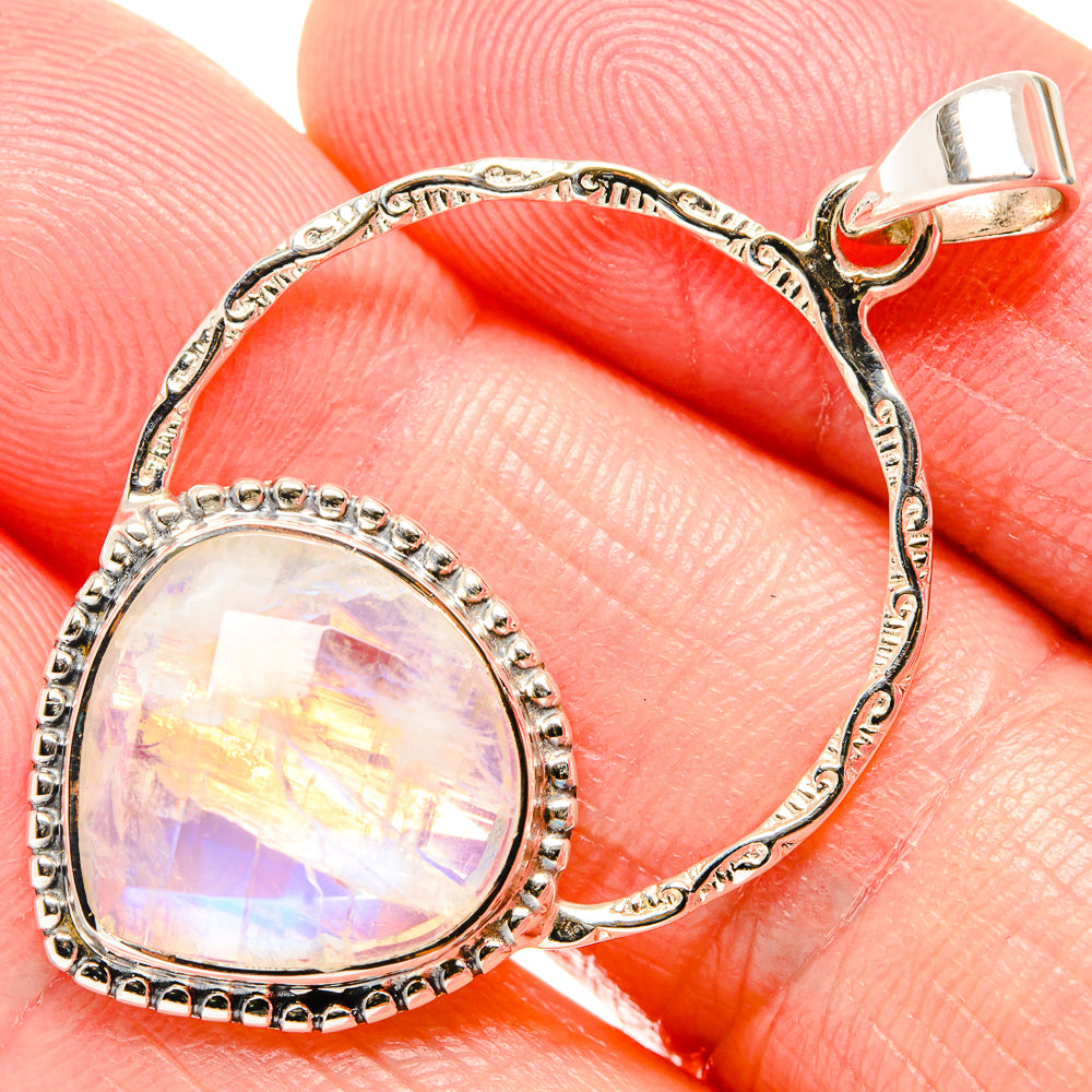 Rainbow Moonstone Pendants handcrafted by Ana Silver Co - PD35078