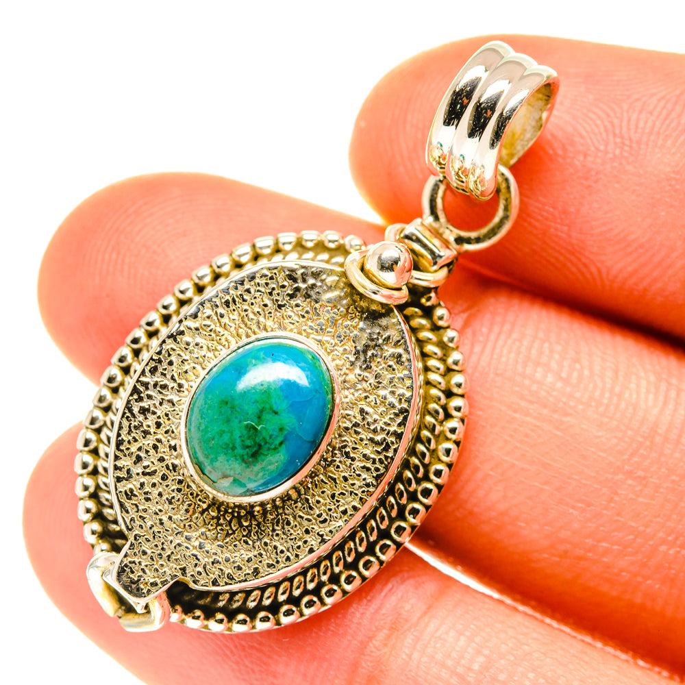 Chrysocolla Pendants handcrafted by Ana Silver Co - PD3508