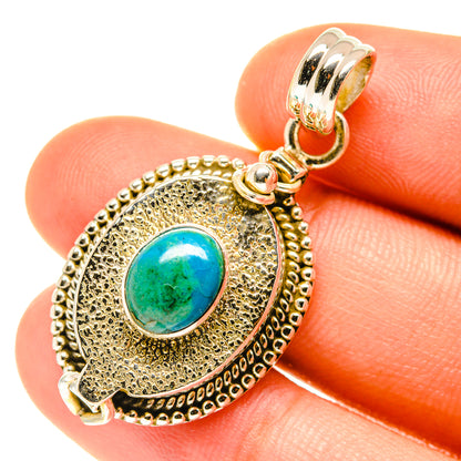 Chrysocolla Pendants handcrafted by Ana Silver Co - PD3508