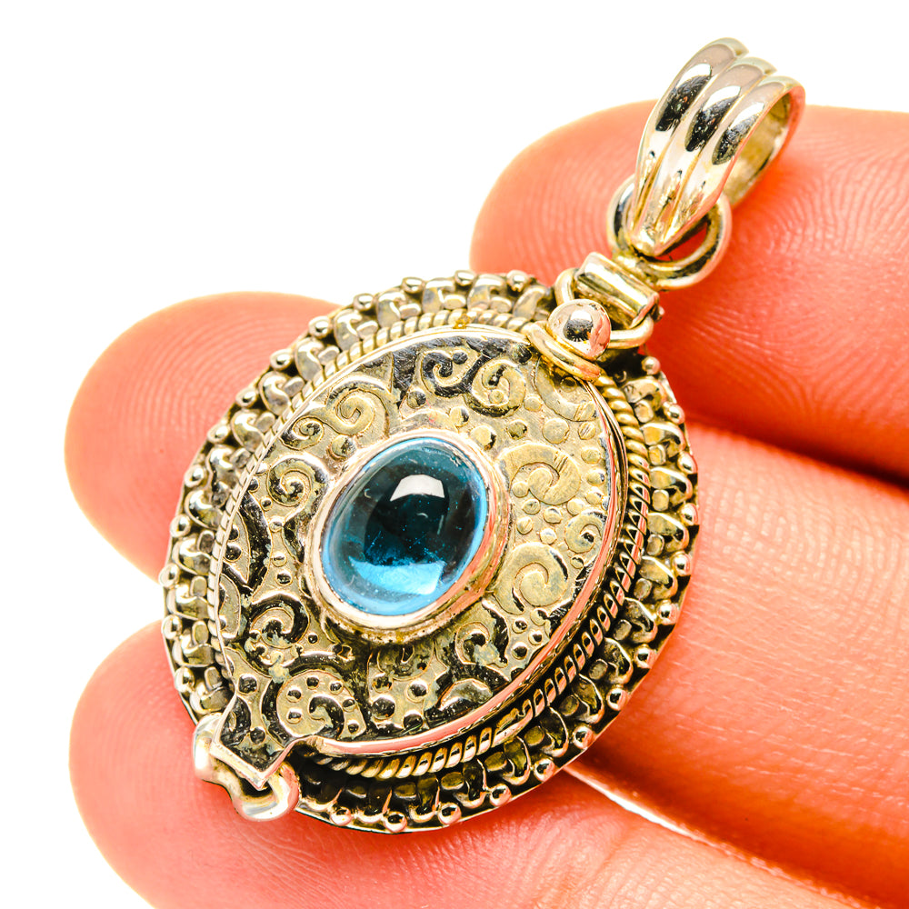 Blue Fluorite Pendants handcrafted by Ana Silver Co - PD3509