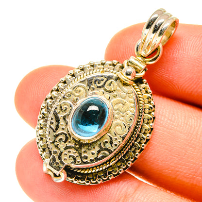Blue Fluorite Pendants handcrafted by Ana Silver Co - PD3509