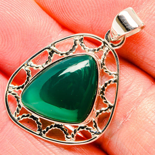 Green Onyx Pendants handcrafted by Ana Silver Co - PD35105
