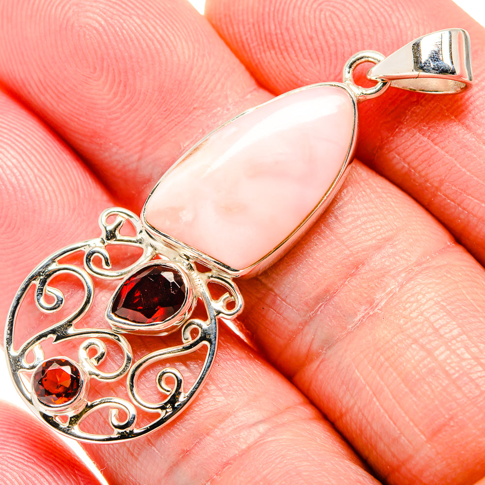 Pink Opal Pendants handcrafted by Ana Silver Co - PD35110