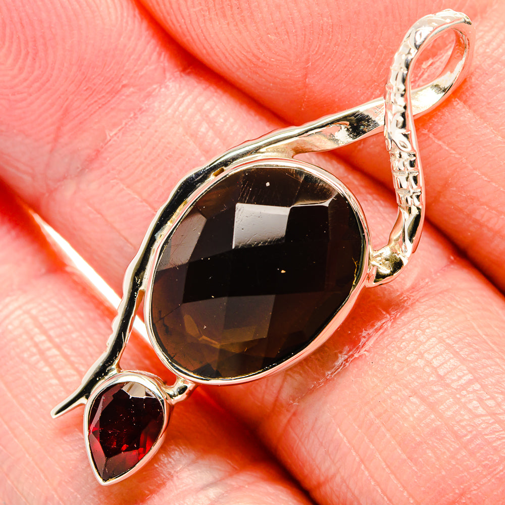Smoky Quartz Pendants handcrafted by Ana Silver Co - PD35115