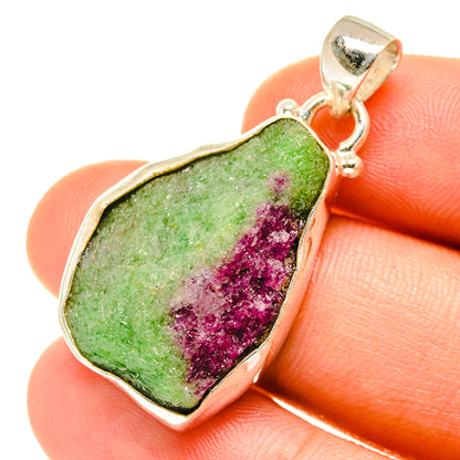 Ruby Zoisite Pendants handcrafted by Ana Silver Co - PD3512