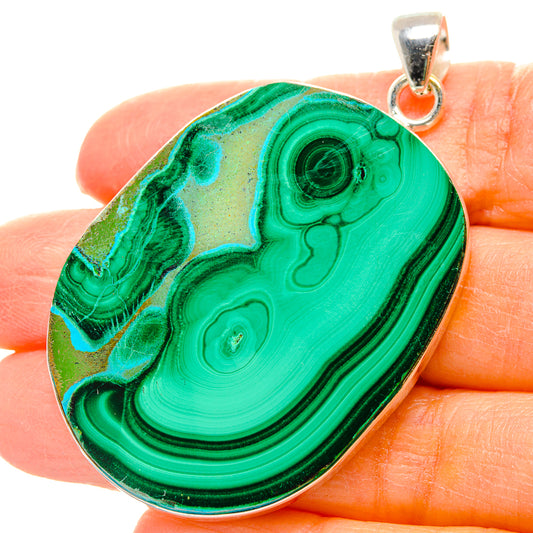 Malachite Pendants handcrafted by Ana Silver Co - PD35121