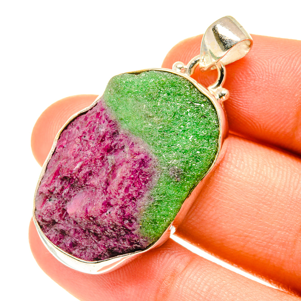 Ruby Zoisite Pendants handcrafted by Ana Silver Co - PD3513