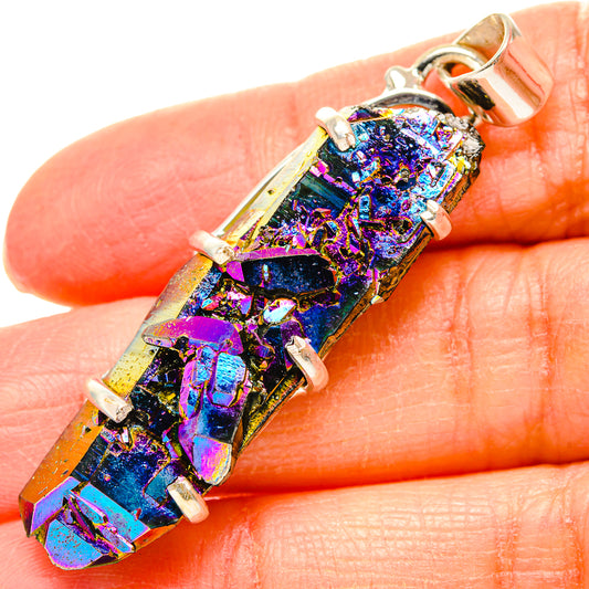 Titanium Sunshine Druzy Pendants handcrafted by Ana Silver Co - PD35130