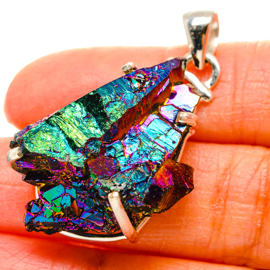 Titanium Sunshine Druzy Pendants handcrafted by Ana Silver Co - PD35136