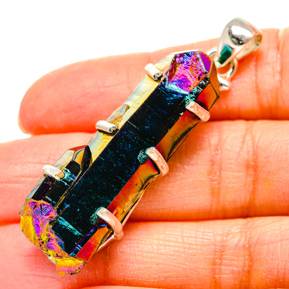 Titanium Sunshine Druzy Pendants handcrafted by Ana Silver Co - PD35137