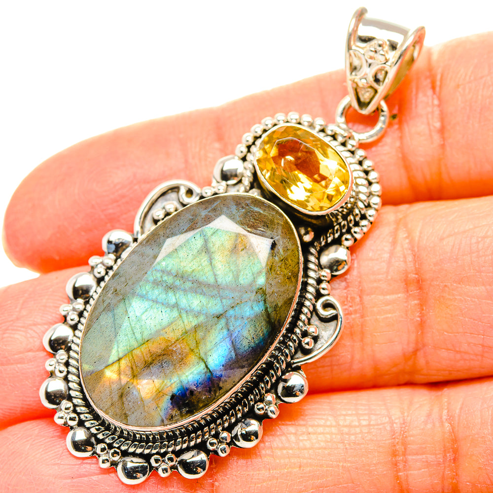 Labradorite Pendants handcrafted by Ana Silver Co - PD35138