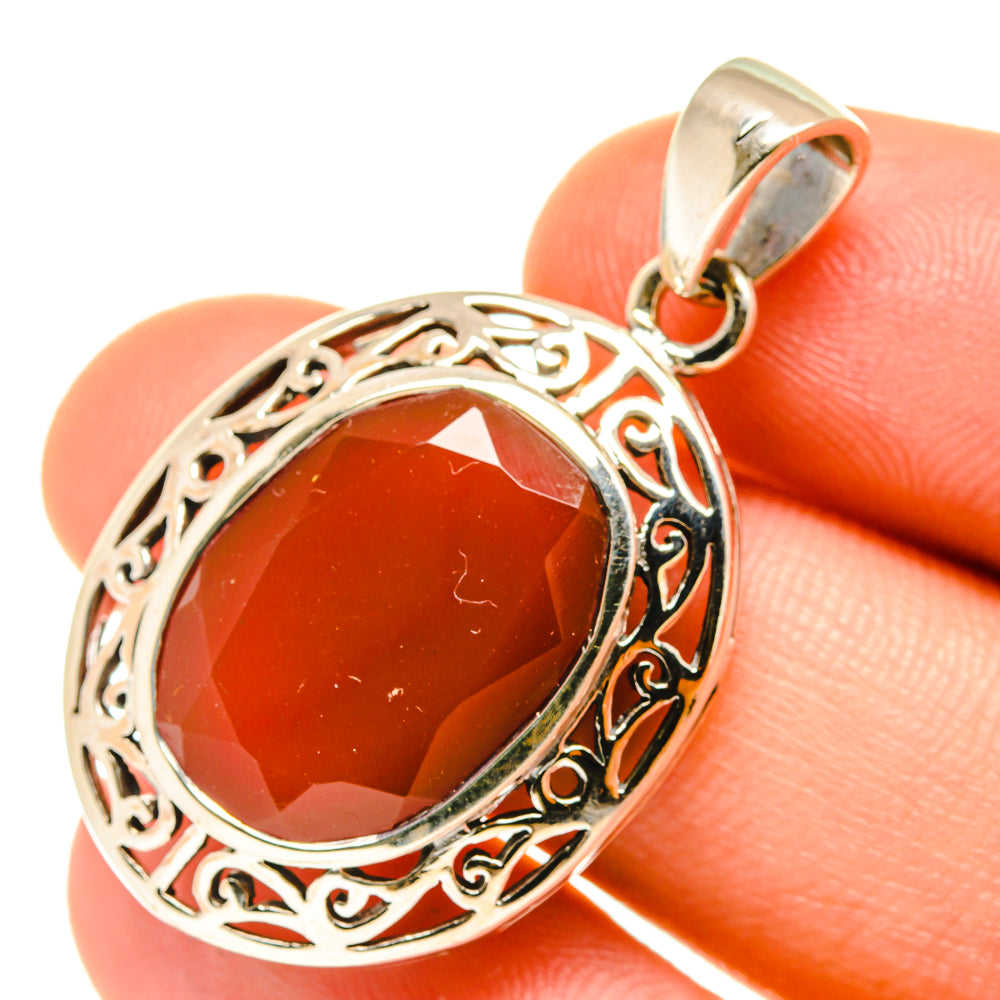 Red Onyx Pendants handcrafted by Ana Silver Co - PD3516