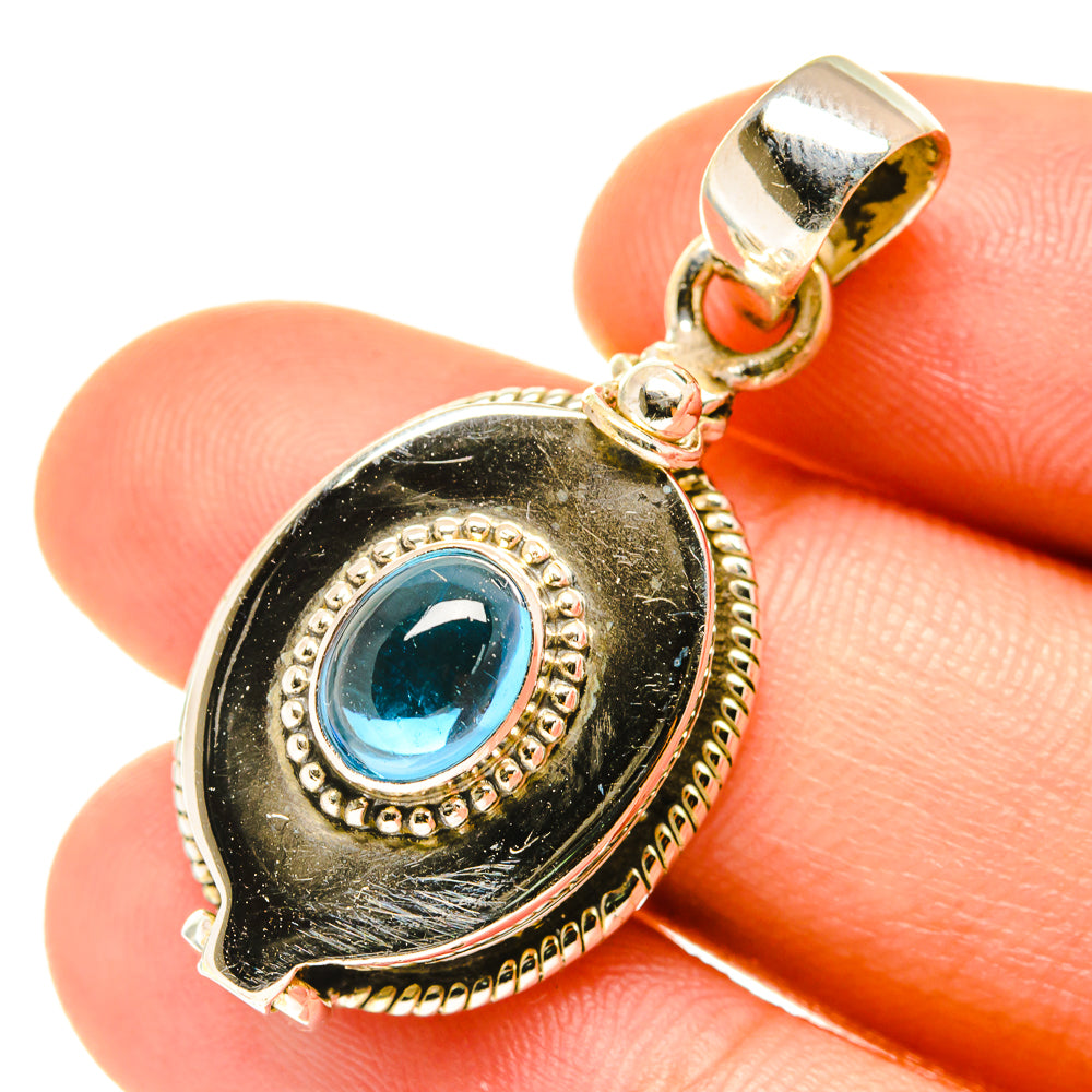 Blue Fluorite Pendants handcrafted by Ana Silver Co - PD3518