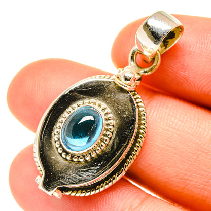 Blue Fluorite Pendants handcrafted by Ana Silver Co - PD3518