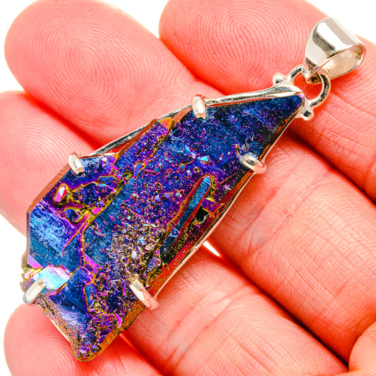 Titanium Sunshine Druzy Pendants handcrafted by Ana Silver Co - PD35189