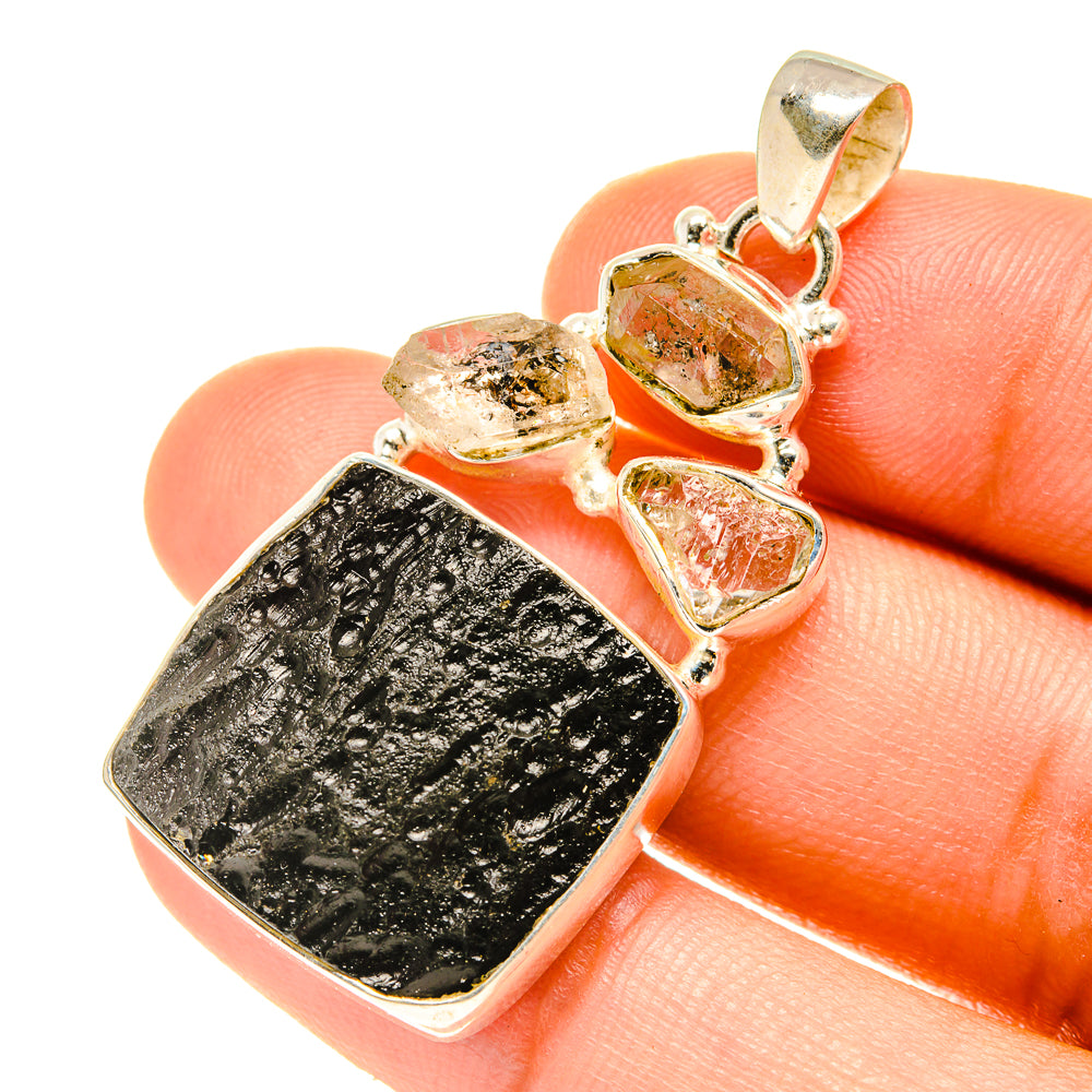 Tektite Pendants handcrafted by Ana Silver Co - PD3520