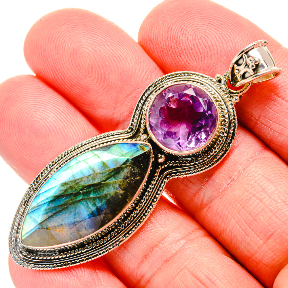 Labradorite Pendants handcrafted by Ana Silver Co - PD35201