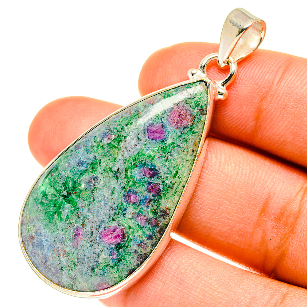 Ruby Fuchsite Pendants handcrafted by Ana Silver Co - PD3522