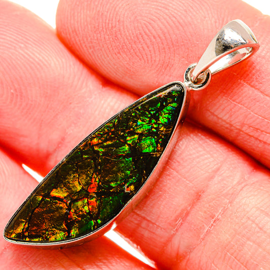 Ammolite Pendants handcrafted by Ana Silver Co - PD35220-SS - Photo 2
