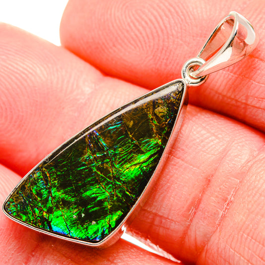 Ammolite Pendants handcrafted by Ana Silver Co - PD35222-SS - Photo 2
