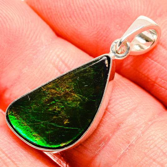 Ammolite Pendants handcrafted by Ana Silver Co - PD35223-SS - Photo 2